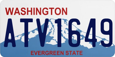 WA license plate ATV1649