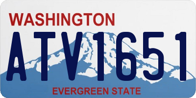 WA license plate ATV1651