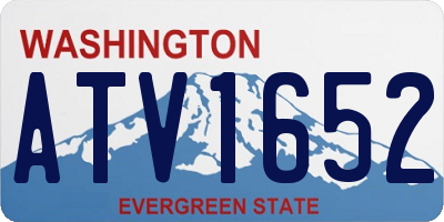 WA license plate ATV1652