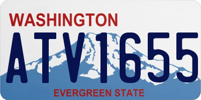 WA license plate ATV1655