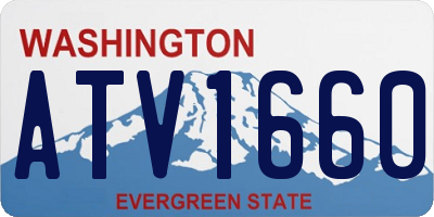 WA license plate ATV1660