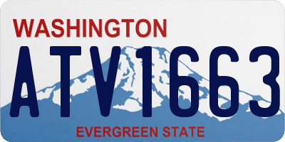 WA license plate ATV1663