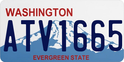 WA license plate ATV1665