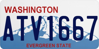 WA license plate ATV1667