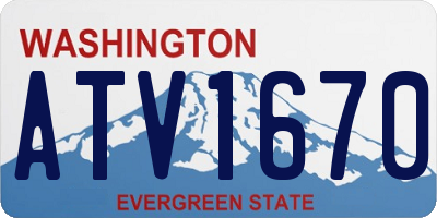 WA license plate ATV1670