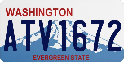 WA license plate ATV1672