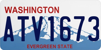 WA license plate ATV1673