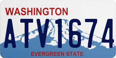 WA license plate ATV1674