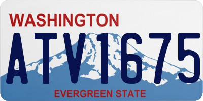 WA license plate ATV1675