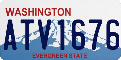 WA license plate ATV1676