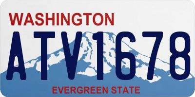 WA license plate ATV1678