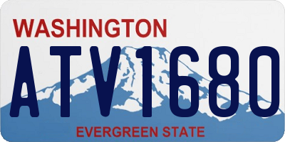 WA license plate ATV1680