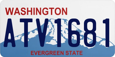 WA license plate ATV1681