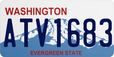 WA license plate ATV1683