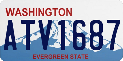 WA license plate ATV1687