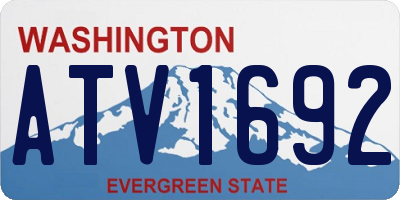 WA license plate ATV1692