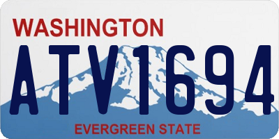 WA license plate ATV1694