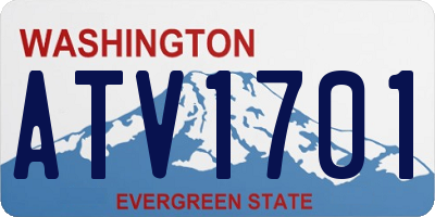 WA license plate ATV1701