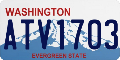 WA license plate ATV1703