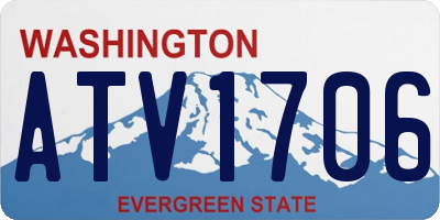 WA license plate ATV1706