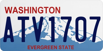 WA license plate ATV1707