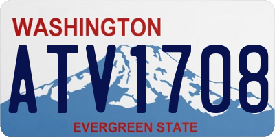 WA license plate ATV1708