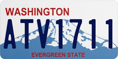 WA license plate ATV1711