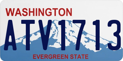 WA license plate ATV1713
