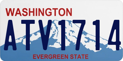 WA license plate ATV1714