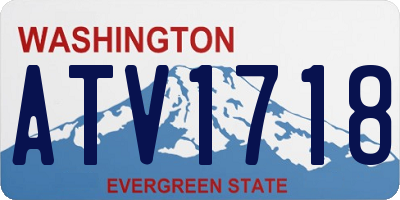 WA license plate ATV1718