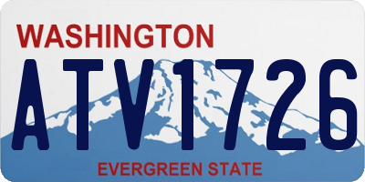 WA license plate ATV1726