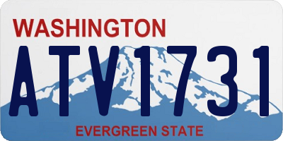 WA license plate ATV1731