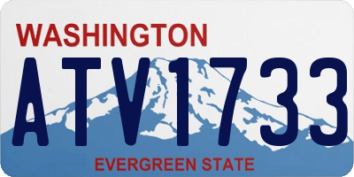 WA license plate ATV1733