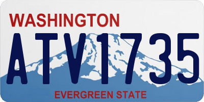 WA license plate ATV1735