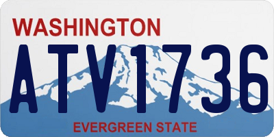 WA license plate ATV1736