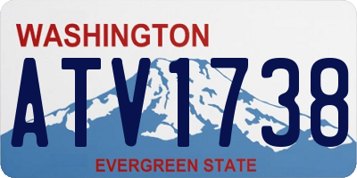 WA license plate ATV1738