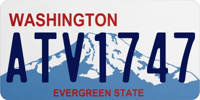WA license plate ATV1747