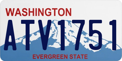 WA license plate ATV1751