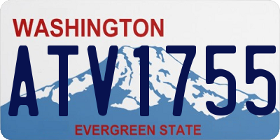 WA license plate ATV1755