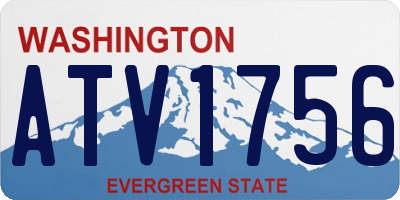 WA license plate ATV1756