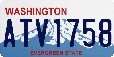 WA license plate ATV1758