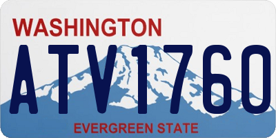 WA license plate ATV1760