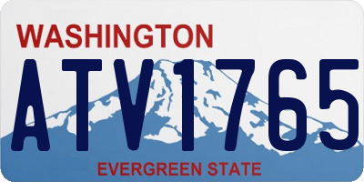 WA license plate ATV1765