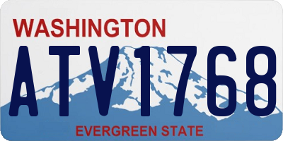 WA license plate ATV1768