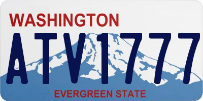 WA license plate ATV1777
