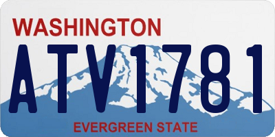 WA license plate ATV1781