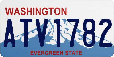 WA license plate ATV1782