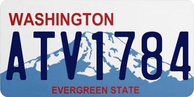 WA license plate ATV1784