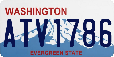 WA license plate ATV1786