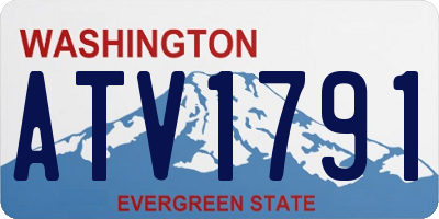 WA license plate ATV1791